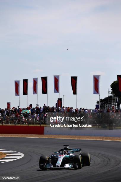 Lewis Hamilton of Great Britain driving the Mercedes AMG Petronas F1 Team Mercedes WO9 on track during practice for the Formula One Grand Prix of...