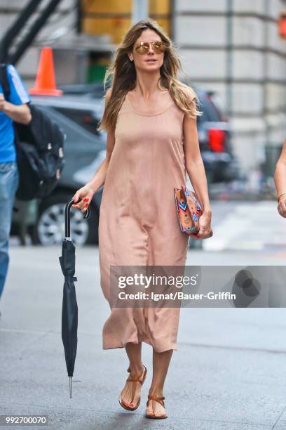 Heidi Klum is seen on July 06, 2018 in New York City.