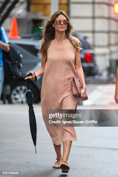 Heidi Klum is seen on July 06, 2018 in New York City.