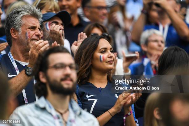 Valerie Begue former Miss France during 2018 FIFA World Cup Quarter Final match between France and Uruguay at Nizhniy Novgorod Stadium on July 6,...