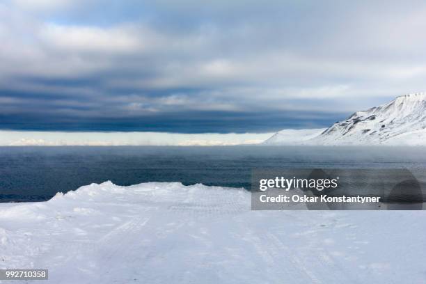 the end of svalbard - oskar stock pictures, royalty-free photos & images