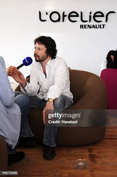 Mathieu Amalric is interviewed during the 63rd Annual Cannes Film Festival on May 13, 2010 in Cannes, France.