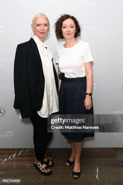 Christiane Arp and Ramona Pop during 'Der Berliner Salon' Spring/Summer 2019 at Kronprinzenpalais on July 6, 2018 in Berlin, Germany.