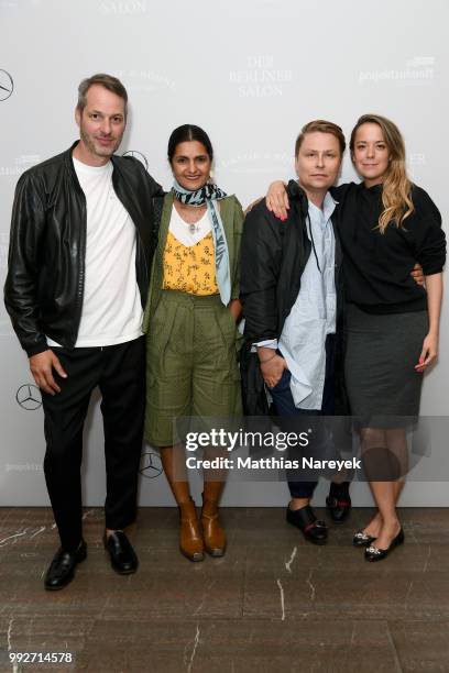 Leyla Piedayesh, Marcus Kurz, Dawid Tomaszewski and Marina Hoermanseder during 'Der Berliner Salon' Spring/Summer 2019 at Kronprinzenpalais on July...