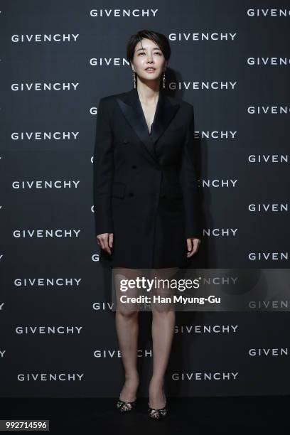 South Korean actress Jin Seo-Yeon attends during a promotional event for the Givenchy on July 5, 2018 in Seoul, South Korea.