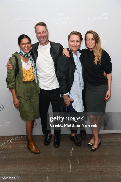 Leyla Piedayesh, Marcus Kurz, Dawid Tomaszewski and Marina Hoermanseder during 'Der Berliner Salon' Spring/Summer 2019 at Kronprinzenpalais on July...