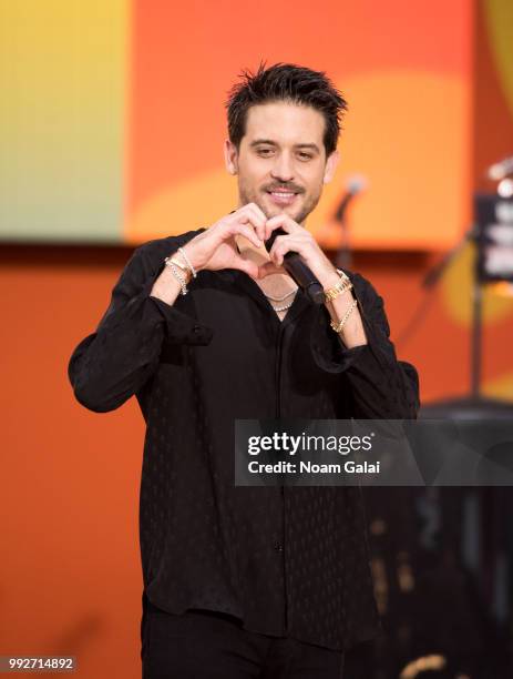 Eazy performs on ABC's "Good Morning America" at Rumsey Playfield, Central Park on July 6, 2018 in New York City.