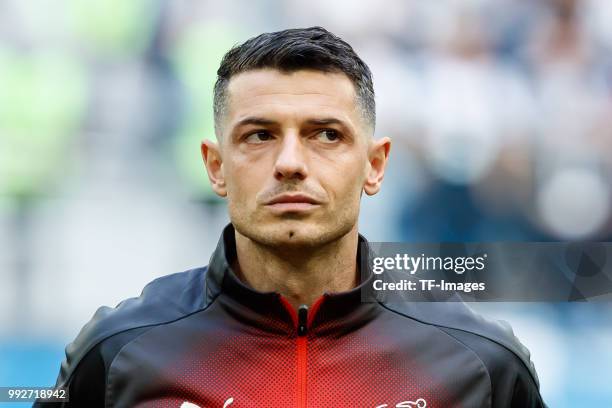 Blerim Dzemaili of Switzerland looks on prior to the 2018 FIFA World Cup Russia Round of 16 match between Sweden and Switzerland at Saint Petersburg...