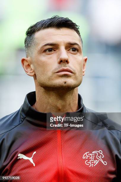 Blerim Dzemaili of Switzerland looks on prior to the 2018 FIFA World Cup Russia Round of 16 match between Sweden and Switzerland at Saint Petersburg...