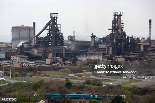 NA general view of Tata Steel steelworks at Port Talbot on April 21, 2016 in Port Talbot, United Kingdom. Tata and ThyssenKrupp have announced plans...