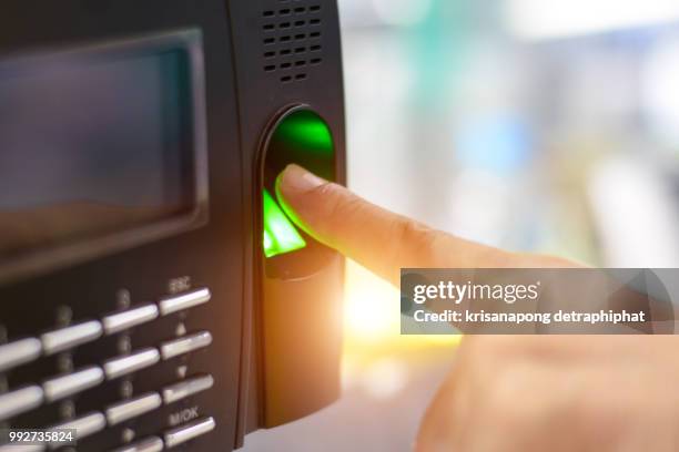 fingerprint - fingerprint scanner stock pictures, royalty-free photos & images