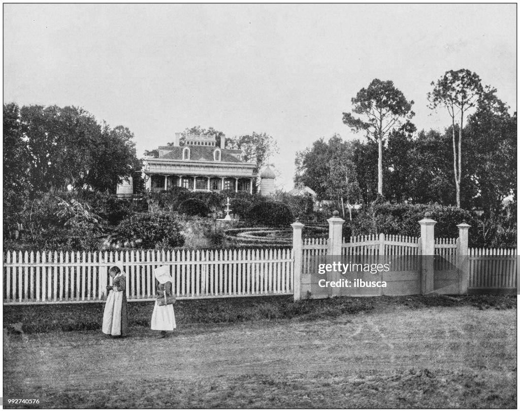 Antique photograph of America's famous landscapes: Plantation Home, Mississippi