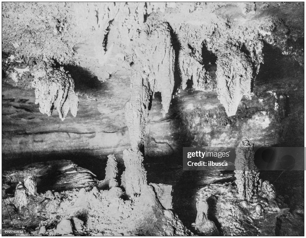 Antique photograph of America's famous landscapes: Fairy Grotto, Mammoth Cave