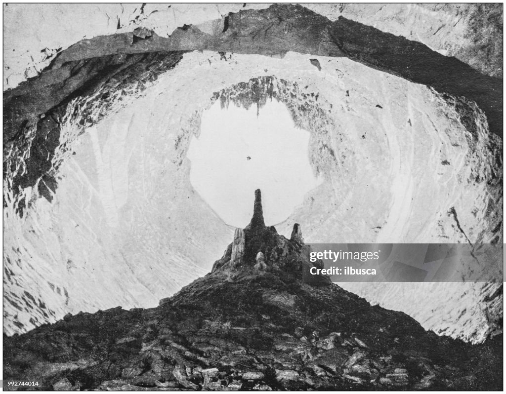 Antique photograph of America's famous landscapes: Monument Mountain in Wallace's Dome, Wyandotte Cave, Indiana