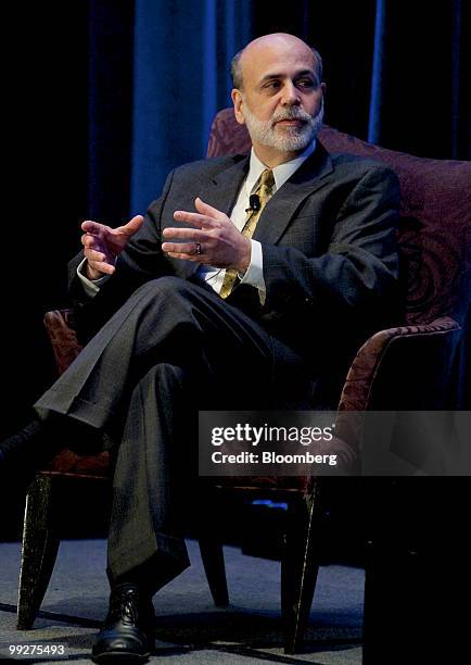 Ben S. Bernanke, chairman of the U.S. Federal Reserve, speaks during the Federal Reserve Bank of Philadelphia's Reinventing Older Communities...