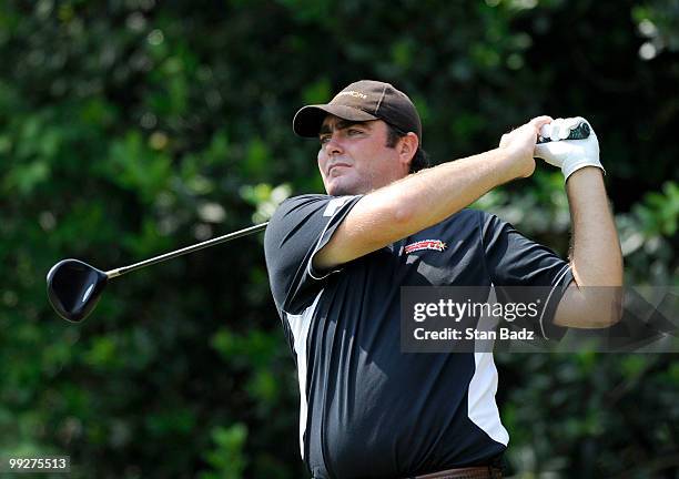 Steven Bowditch hits from the second tee box during the first round of the BMW Charity Pro-Am at the Thornblade Club held on May 13, 2010 in Greer,...