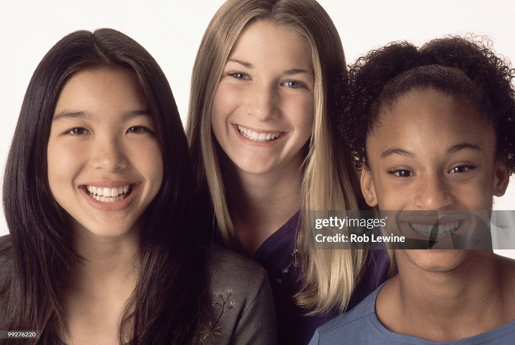 Portrait of three young women