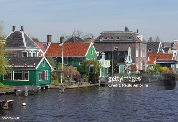 historic windimill village of the zaans schans in netherlands - paulo amorim stock pictures, royalty-free photos & images