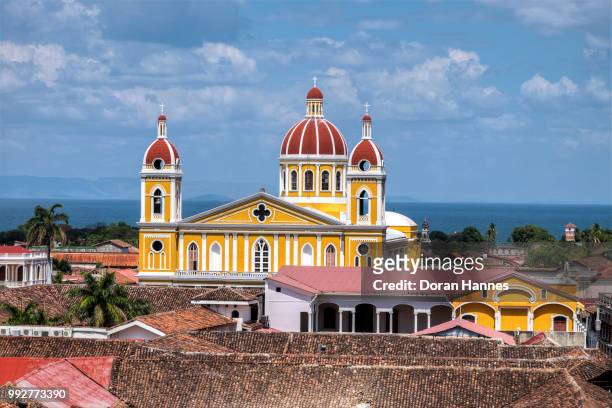 granada cathedral - nicaragua stock pictures, royalty-free photos & images