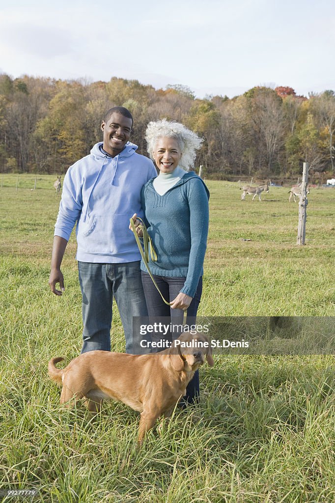 Couple and their dog