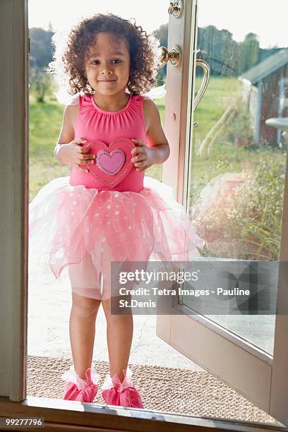 young girl dressed as a ballerina - new paltz foto e immagini stock