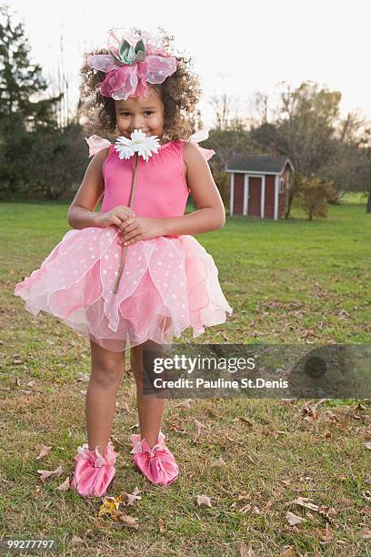 young girl dressed as a ballerina - new paltz foto e immagini stock