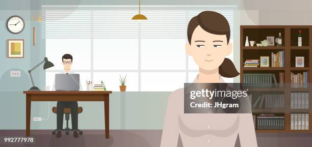 office man - workbench stock illustrations