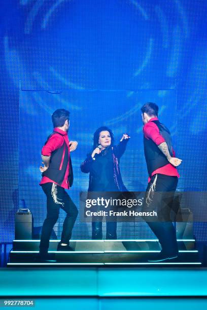 German singer Marianne Rosenberg performs live during the concert 'Die Schlagernacht des Jahres' at the Waldbuehne on June 16, 2018 in Berlin,...