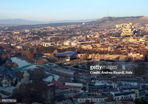 tbilisi panorama, georgia - ricordi stock pictures, royalty-free photos & images