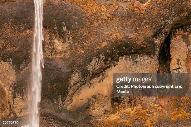 waterfall and rock canyon wall. - pdcsm1 do not delete stock-fotos und bilder