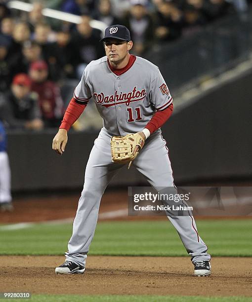 Ryan Zimmerman of the Washington Nationals against the New York Mets at Citi Field on May 11, 2010 in the Flushing neighborhood of the Queens borough...