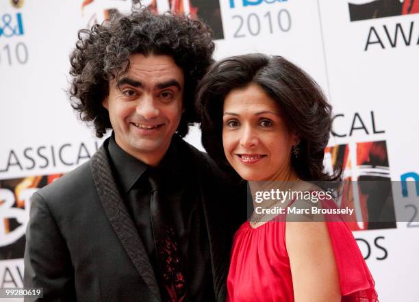 Rolando Villazon and Lucia Villazon attend the Classical BRIT Awards at Royal Albert Hall on May 13, 2010 in London, England.