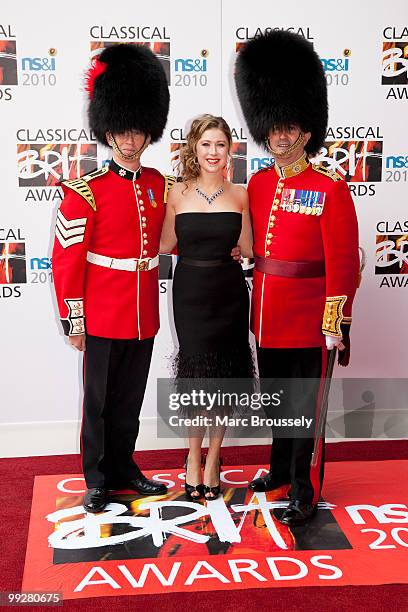 Hayley Westenra and The Cold Stream Guards attend the Classical BRIT Awards at Royal Albert Hall on May 13, 2010 in London, England.