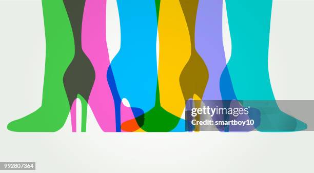 ilustraciones, imágenes clip art, dibujos animados e iconos de stock de moda botas de cuero - tacones altos