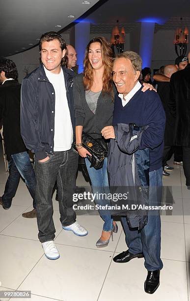 Christian Vieri, Melissa Satta and Emilio Fede attend BETCAP.TV Sport Launch held at Visionnaire Design Gallery on on May 13, 2010 in Milan, Italy.