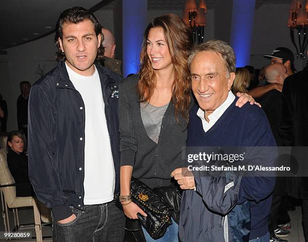 Christian Vieri, Melissa Satta and Emilio Fede attend BETCAP.TV Sport Launch held at Visionnaire Design Gallery on on May 13, 2010 in Milan, Italy.