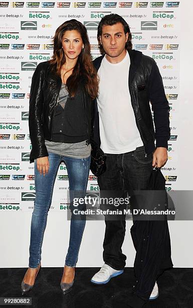 Melissa Satta and Christian Vieri attend BETCAP.TV Sport Launch held at Visionnaire Design Gallery on on May 13, 2010 in Milan, Italy.