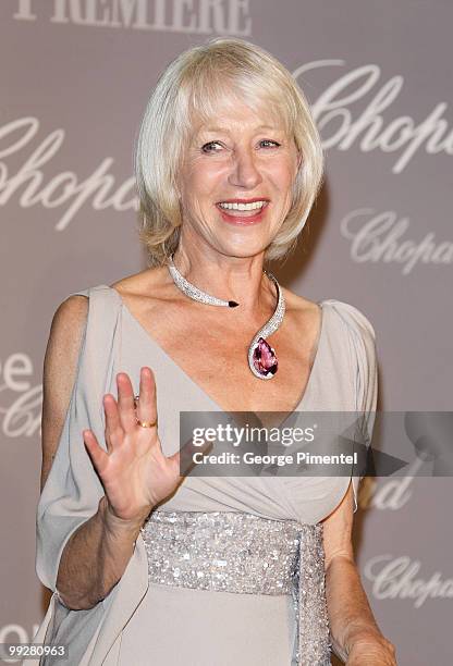 Dame Helen Mirren attends The Chopard Trophy at the Hotel Martinez during the 63rd Annual International Cannes Film Festival on May 13, 2010 in...