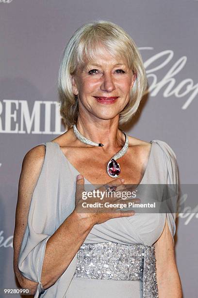 Dame Helen Mirren attends The Chopard Trophy at the Hotel Martinez during the 63rd Annual International Cannes Film Festival on May 13, 2010 in...