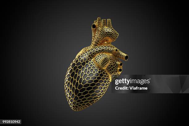 voronoi herz gold -quer - picto mode photos et images de collection