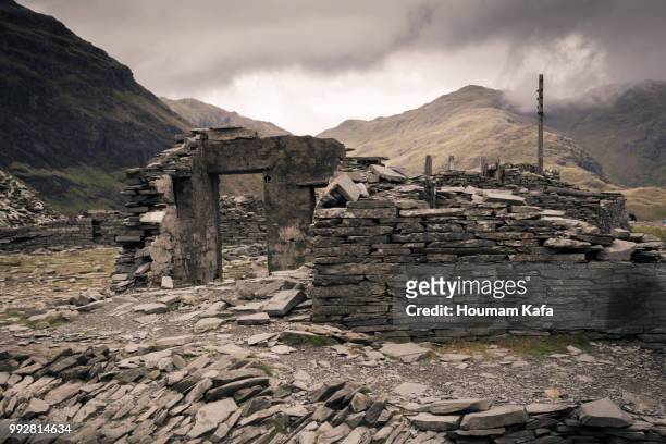 the old man of coniston (copper mine) - coniston stock pictures, royalty-free photos & images