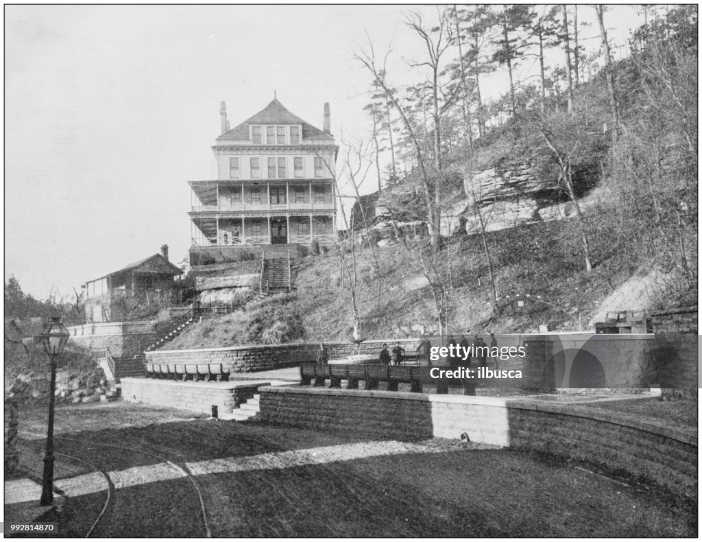 Antique photograph of America's famous landscapes: Basin Springs, Eureka Springs, Arkansas