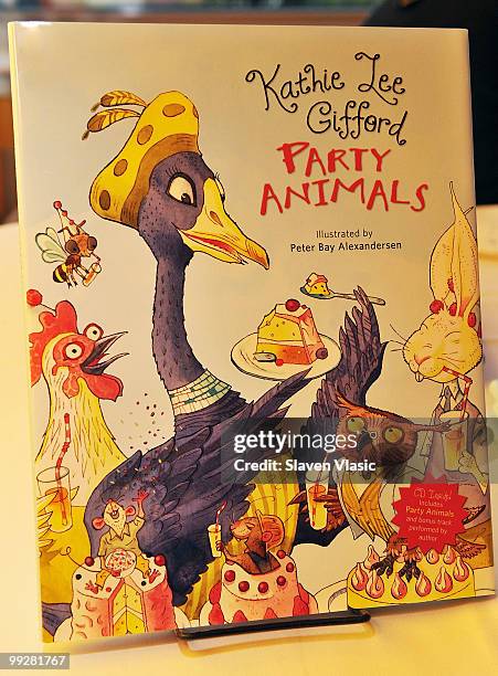 The general view of the copy of Kathy Lee Gifford's new children's book "Party Animals" at promotion with Divamoms & Observer Playground at Azure on...