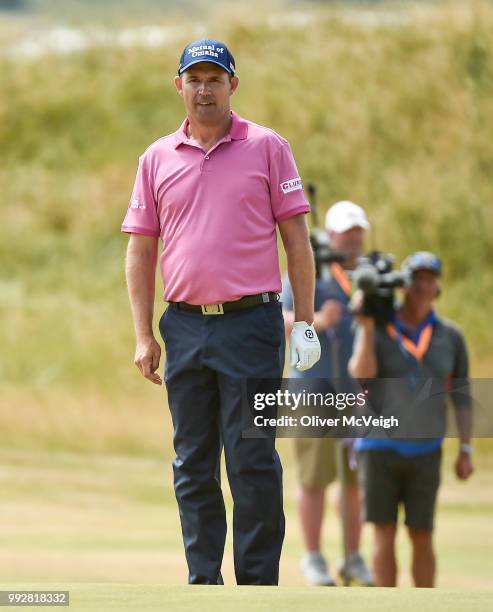 Donegal , Ireland - 6 July 2018; Padraig Harrington of Ireland on the 2nd green during Day Two of the Dubai Duty Free Irish Open Golf Championship at...