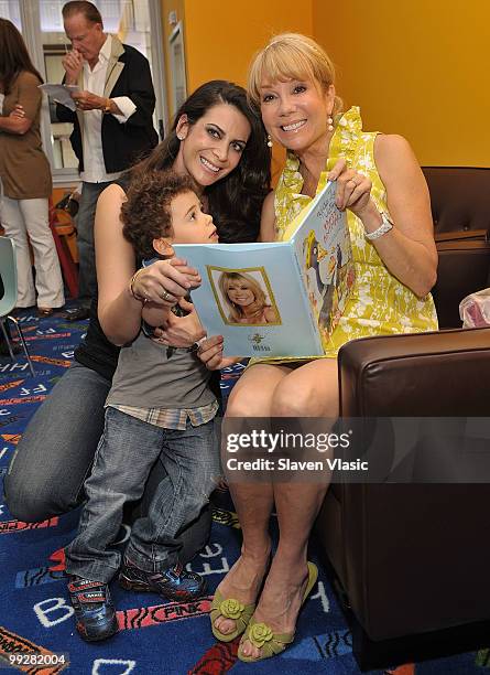 Oliver Stern, Lyss Stern, editor-in-chief of The New York Observer Playground magazine and author and TV personality Kathy Lee Gifford promote Mrs....