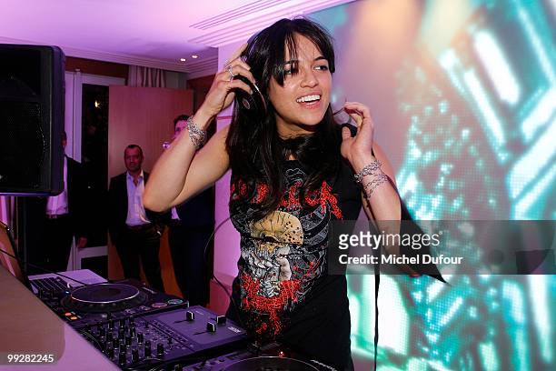 Michelle Rodriguez attends the Chopard Trophy party at the Hotel Martinez during the 63rd Annual Cannes Film Festival on May 13, 2010 in Cannes,...