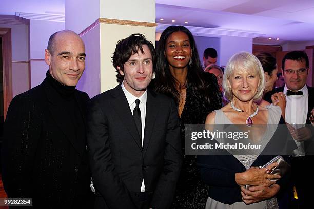 Jean Marc Barr, Edward Hogg, Liya Kebede and Helen Mirren attend the Chopard Trophy party at the Hotel Martinez during the 63rd Annual Cannes Film...