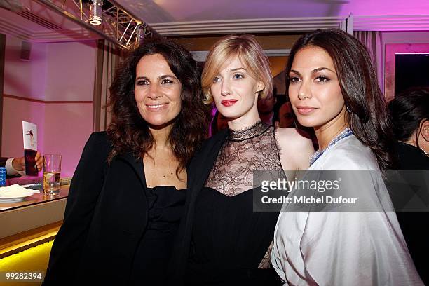Roberta Armani, Eva Riccobono and Moran Atias attend the Chopard Trophy party at the Hotel Martinez during the 63rd Annual Cannes Film Festival on...