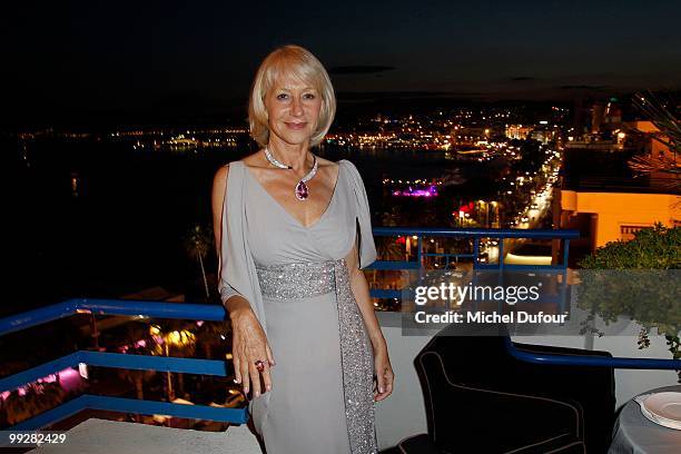 Helen Mirren attends the Chopard Trophy party at the Hotel Martinez during the 63rd Annual Cannes Film Festival on May 13, 2010 in Cannes, France.