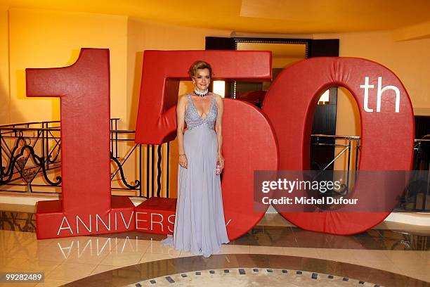 Caroline Gruosi Scheufele attend the Chopard Trophy party at the Hotel Martinez during the 63rd Annual Cannes Film Festival on May 13, 2010 in...